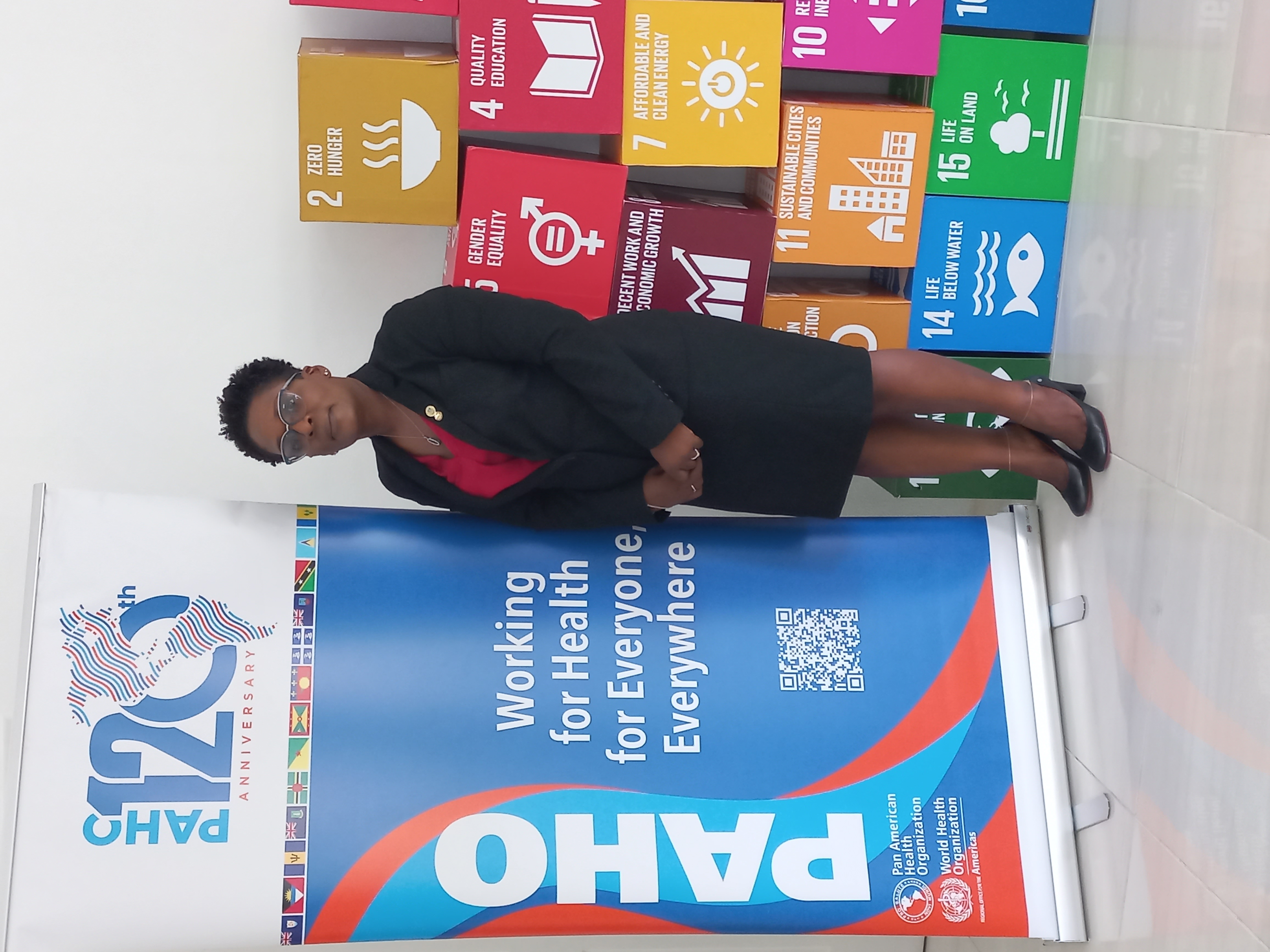 Dr. Gemma Cherry, the Country Programme Specialist for the Pan American Health Organization (PAHO) in Antigua and Barbuda after her video recording.