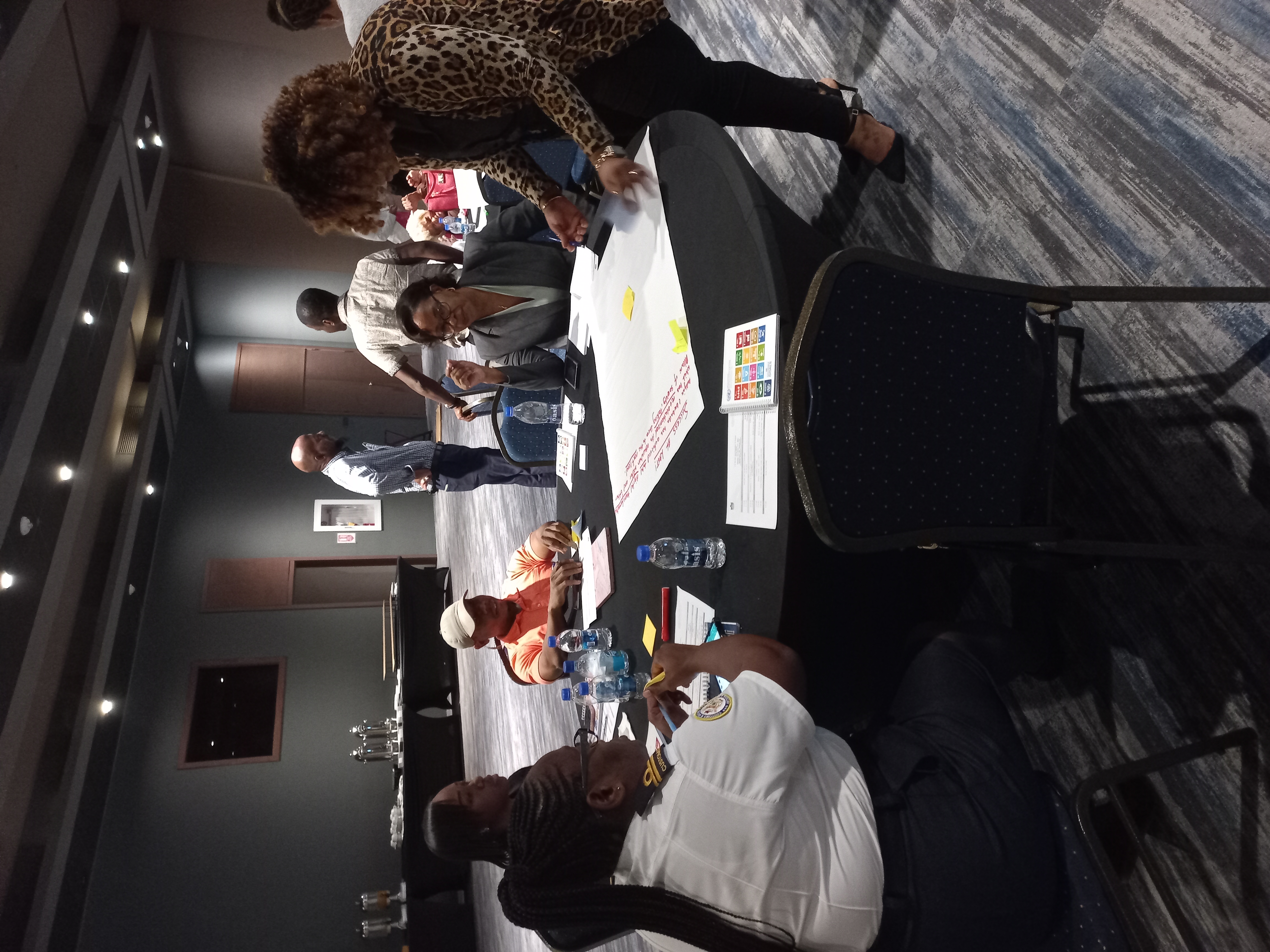 Andrea Andrew -UN Country Coordinator for Antigua and Barbuda reviews and engages stakeholders on their draft visions for digital transformation in country.