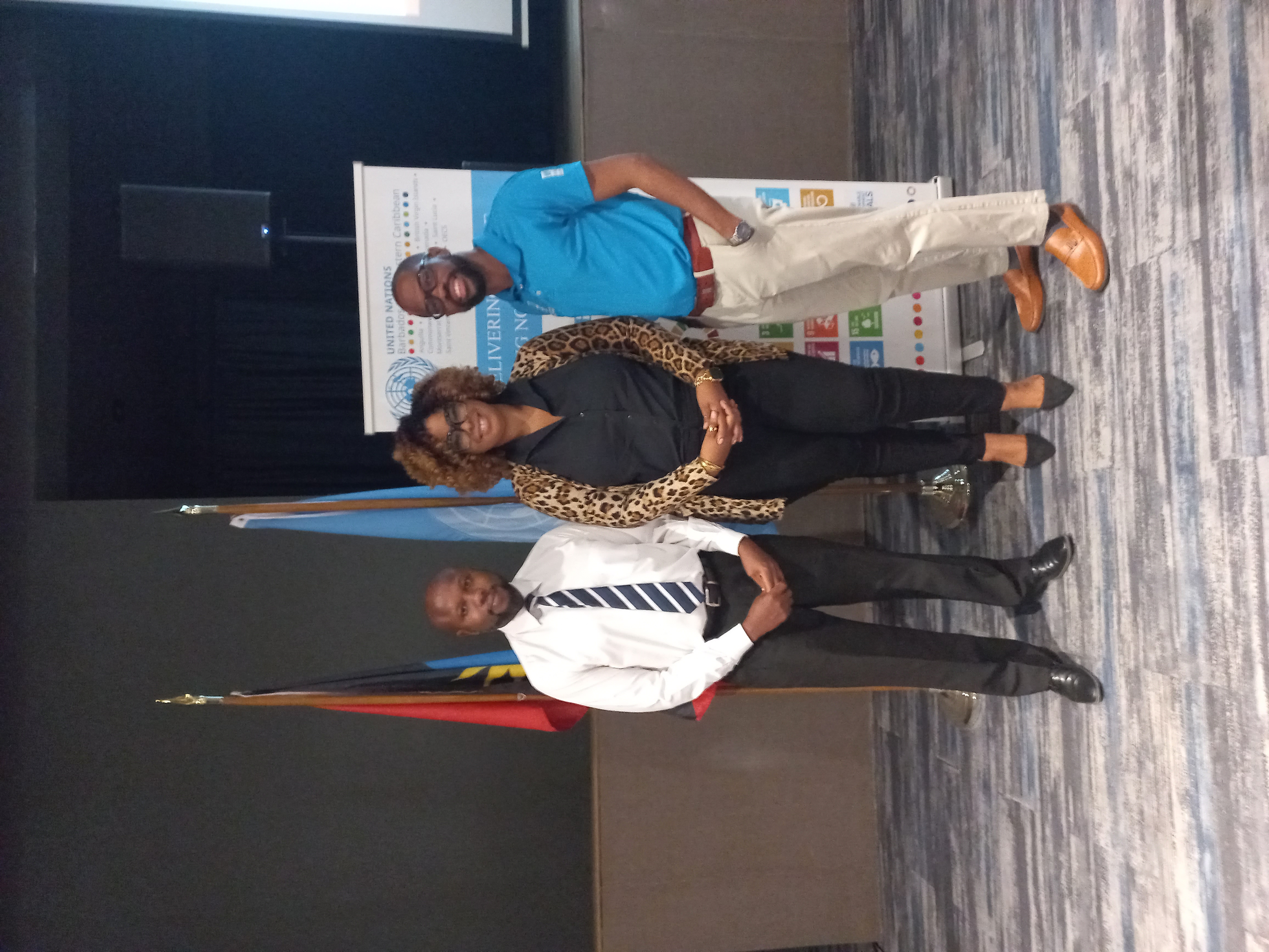 From left to right are Mr. Daniel Knight, Consultant for the Visioning Workshop Report, Mrs. Andrea Andrew, and Dr. Shamar Ward.