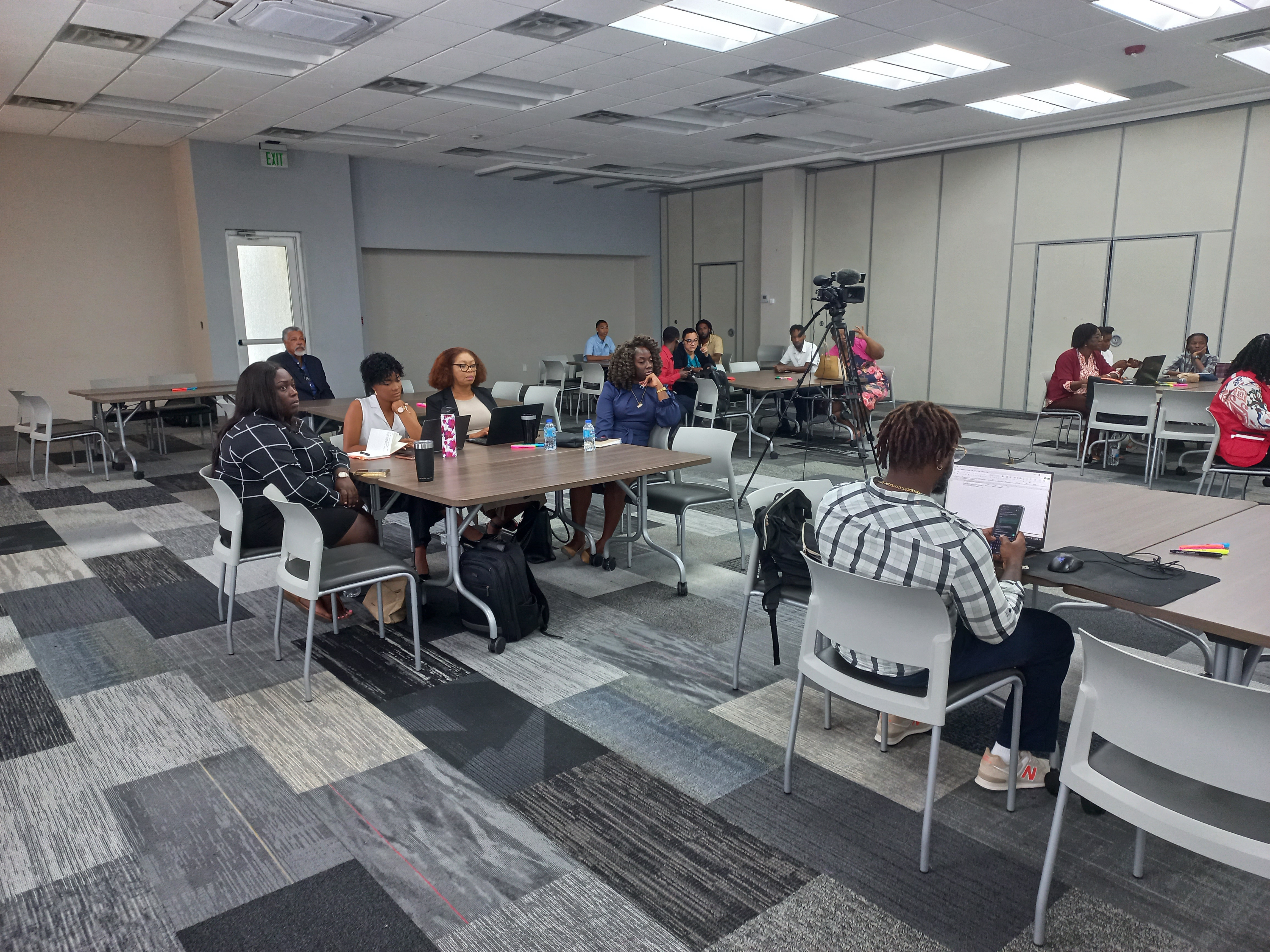 A photo of the youth stakeholders during the presentation by Ms. Christal Clashing O’Reilly on MIL and culture.